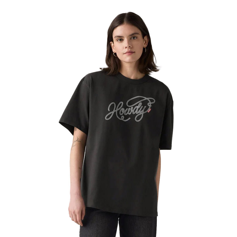 Levi's Tabor Tee Howdy Script Pirate Black T Shirt